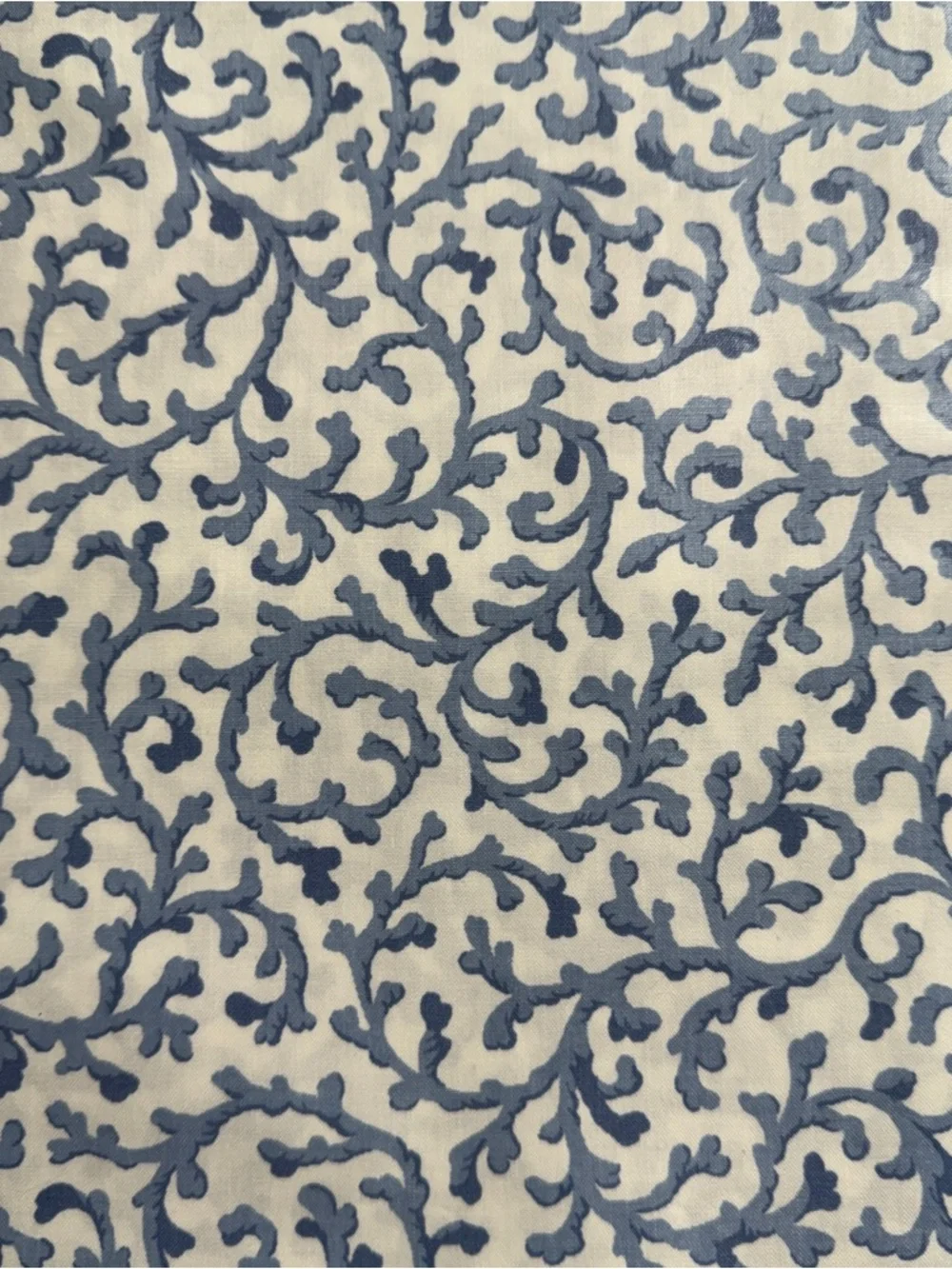 Blue Scroll Decorator Fabric Waverly 56” x 56” wide #969 - Picture 2 of 4